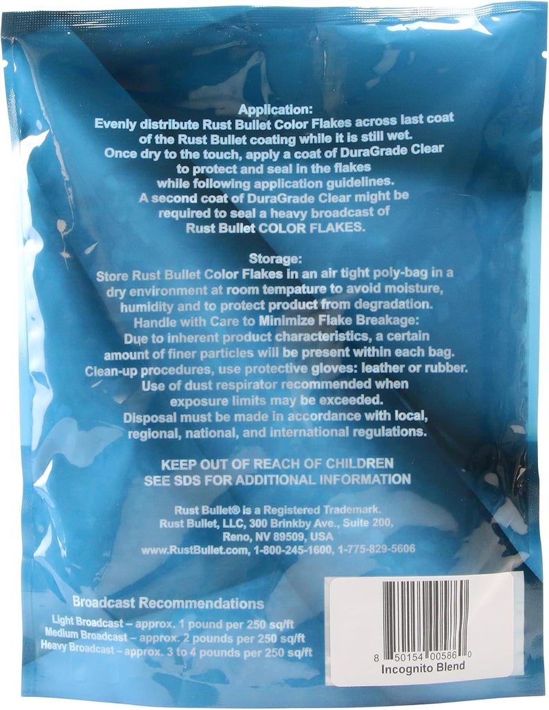 RUST BULLET Decorative Color Flakes - Incognito Blend - Customize Concrete Floors with 1 LB of Durable, UV-Resistant Vinyl Chips for Stunning, Long-Lasting Designs - Image 3